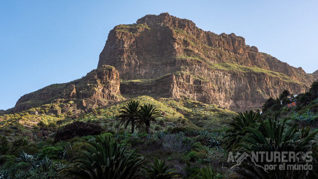 Vistas a Masca desde el Barranco de Masca